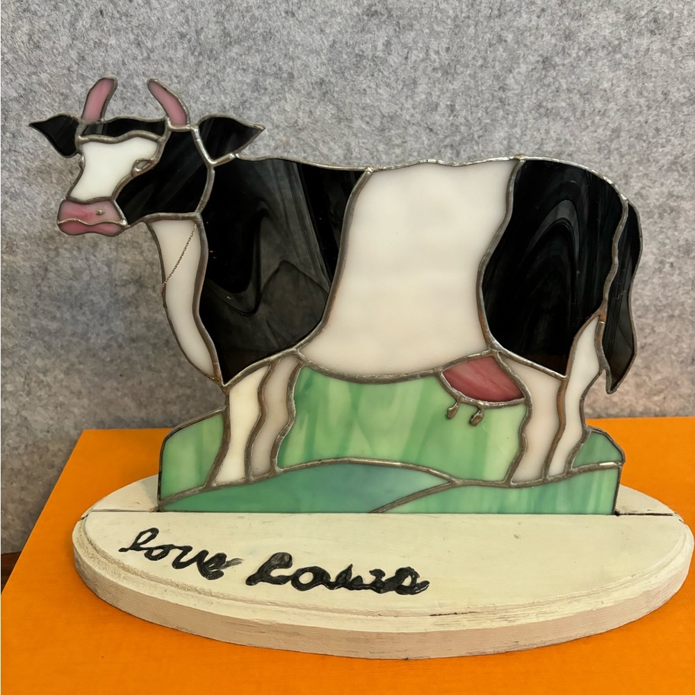 Cow stained glass
